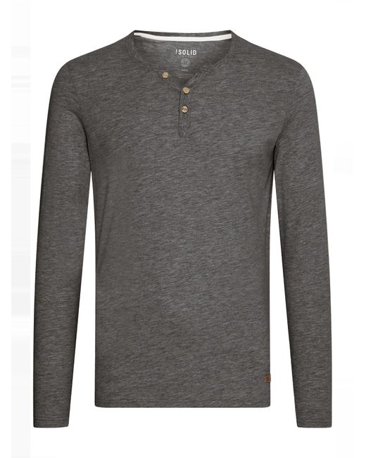 Solid Rundhalsshirt Volko in Gray für Herren