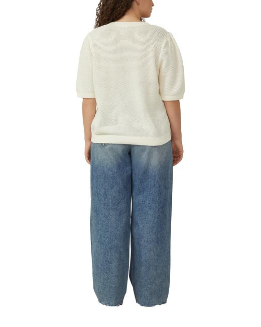 QS White Strickpullover