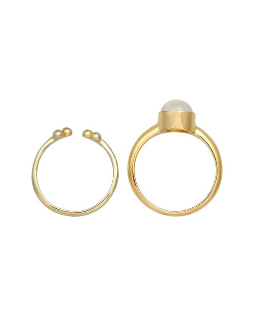 Elli Premium Metallic Ring Edelstein Ring