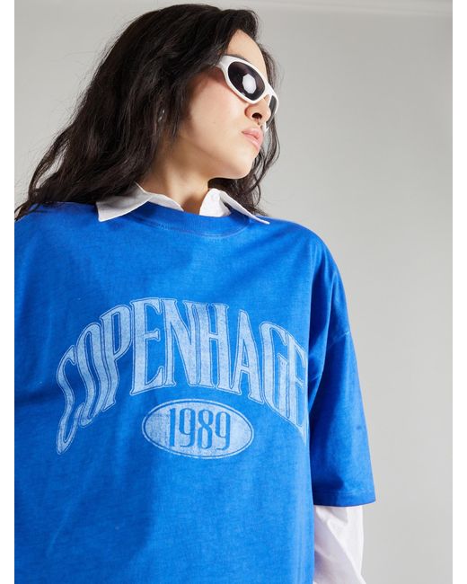 TOPSHOP Blue T-shirt 'copenhagen'