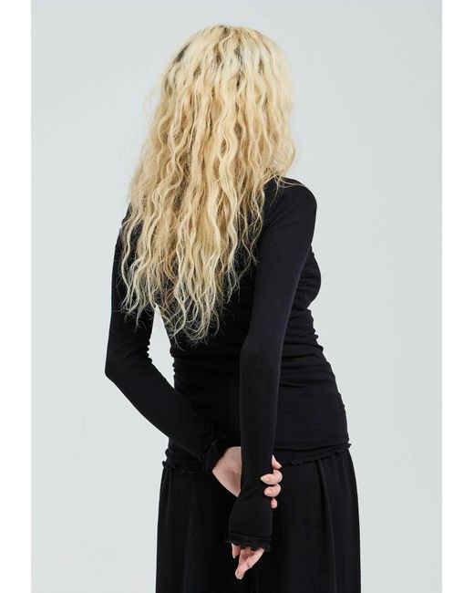 Seamless Basic Black Shirt Romance