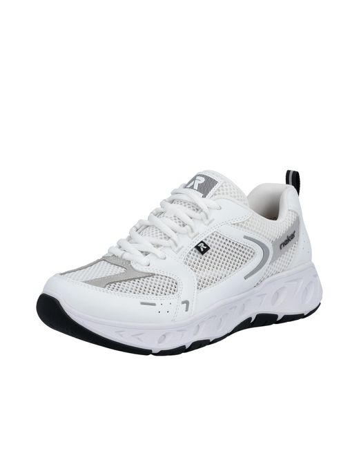 Rieker White Plateausneaker Schnürschuh, Freizeitsneaker, Halbschuh mit MemoSoft-Innensohle