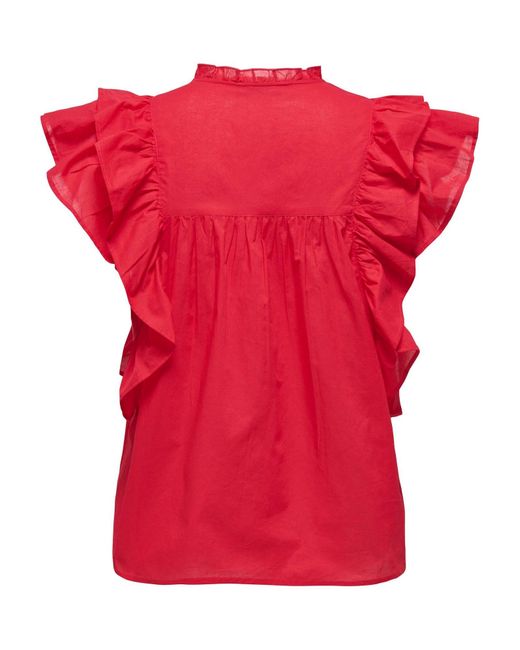 ONLY Red Blusentop 'Onlsunny'