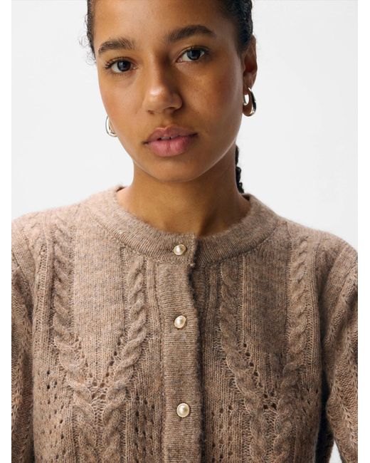 Object Natural Strickjacke Objflora