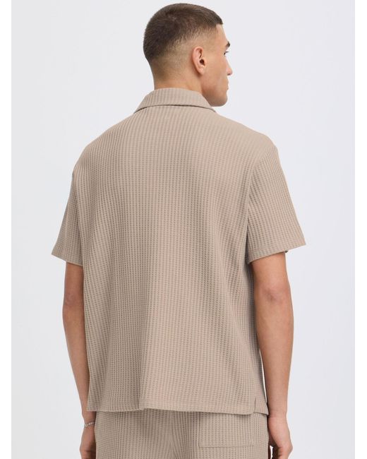Solid Kurzarmhemd Sdutley in Natural für Herren