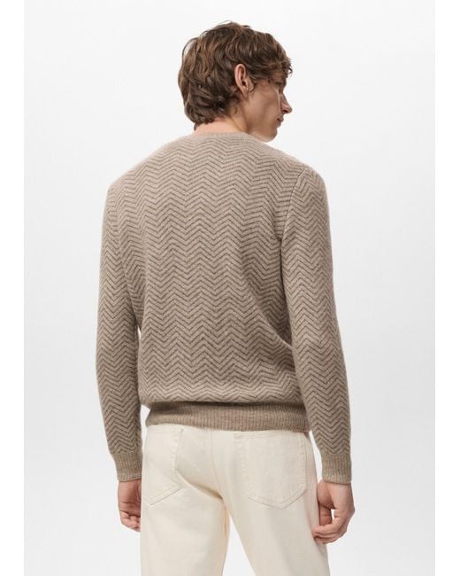 Mango Pullover in Natural für Herren