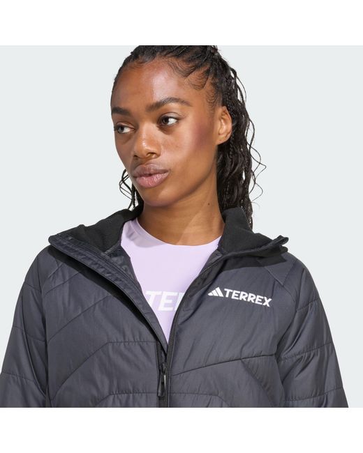 Adidas Originals Black Outdoorjacke Multi Climawarm Insulated Hybrid Hooded