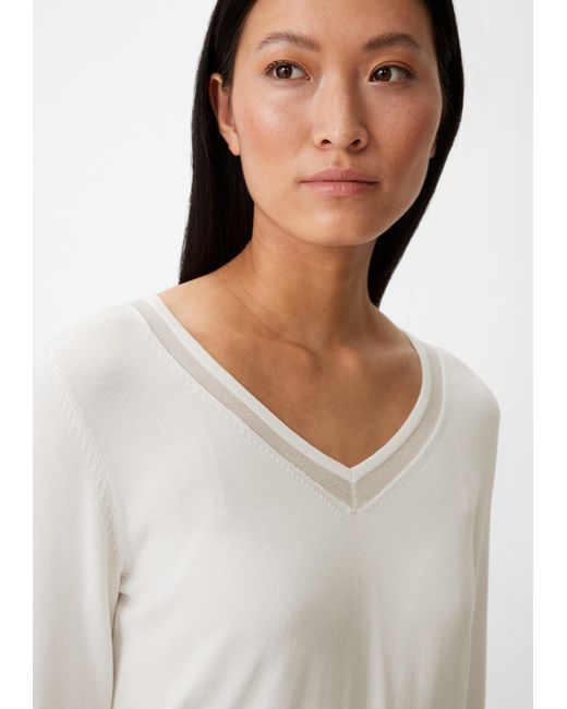 Comma, White Pullover