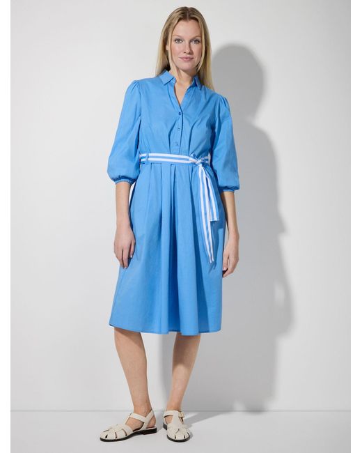 MORE&MORE Blue Blusenkleid 'Poplin Dress'