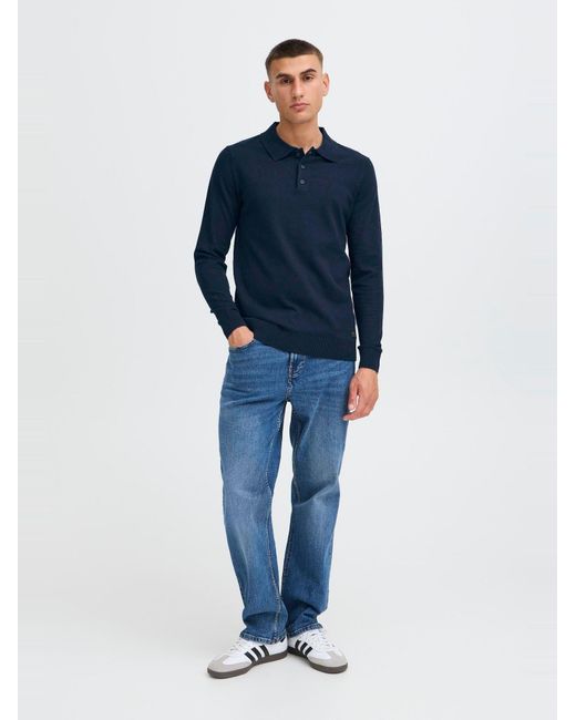 Solid Strickpullover Sdakel in Blue für Herren