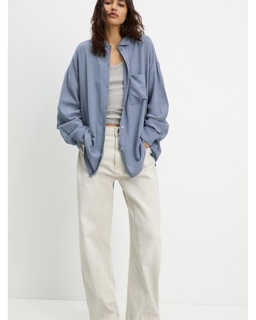 Pull&Bear Blue Bluse
