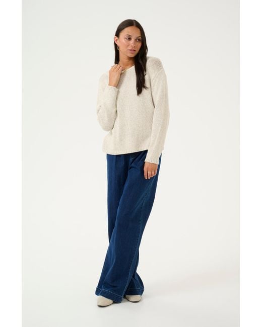 Kaffe White Pullover Kagerdi