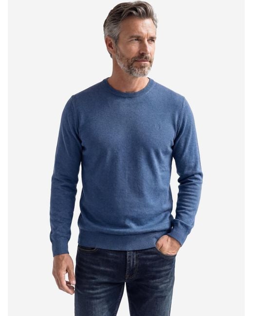 Redmond Pullover Basic in Blue für Herren