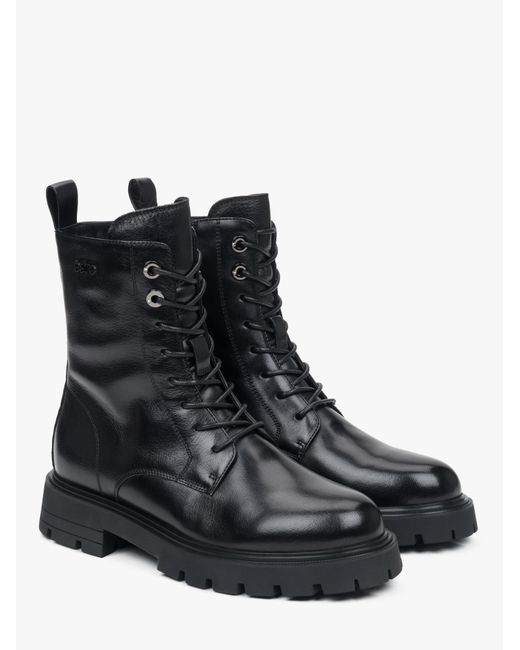 ESTRO Black Schnürstiefelette 4366-7