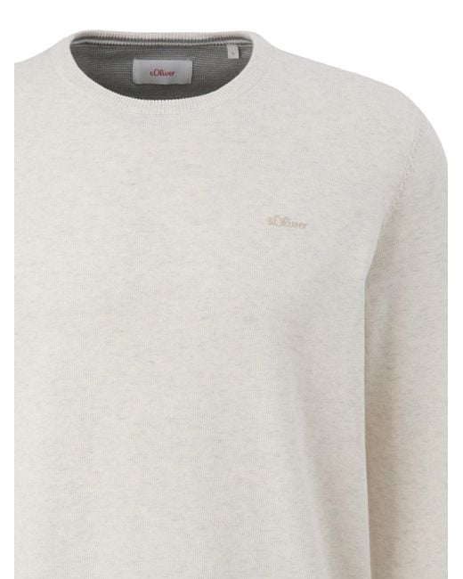 S.oliver Oliver Pullover Basic in White für Herren