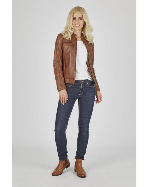 7eleven Brown Lederjacke Sesanny