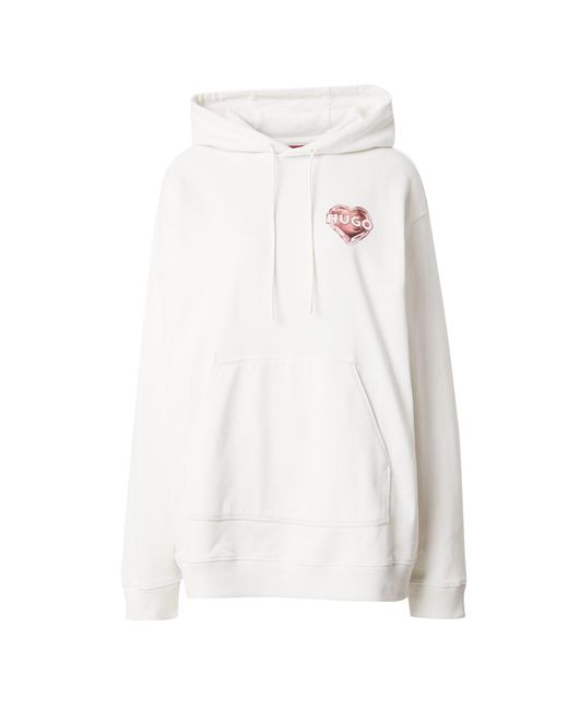 HUGO White Sweatshirt 'Dejandra'