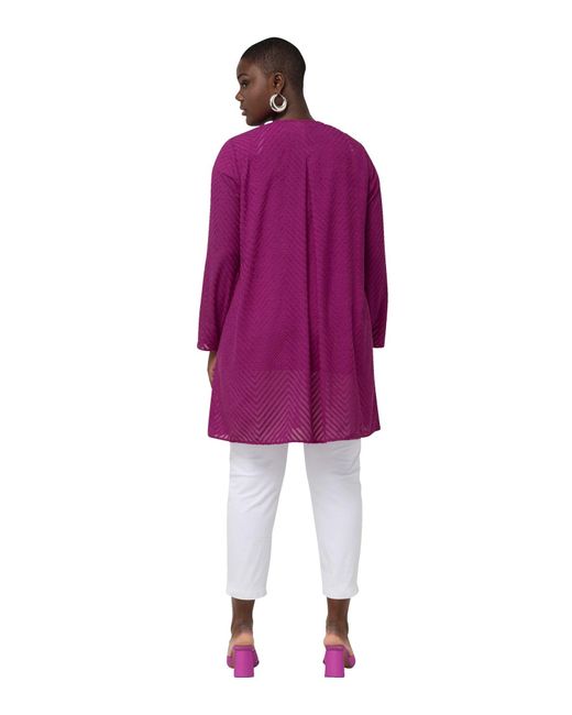 Ulla Popken Purple Strickjacke