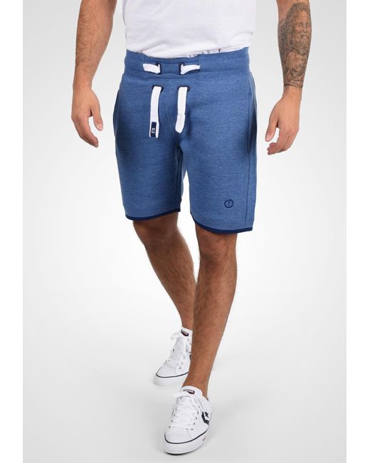 Solid Sweatshorts 'benjamin' in Blue für Herren