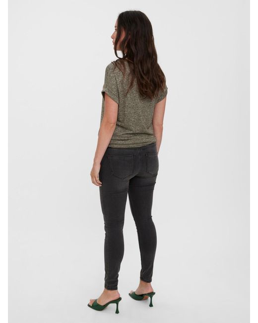 Vero Moda Black Regular-fit-Jeans TANYA (1-tlg) Plain/ohne Details