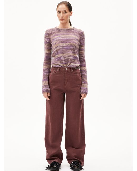 ARMEDANGELS Purple Strickpullover Royaa Stampato