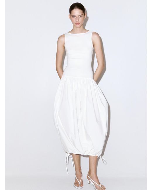 Mango White Kleid Globis