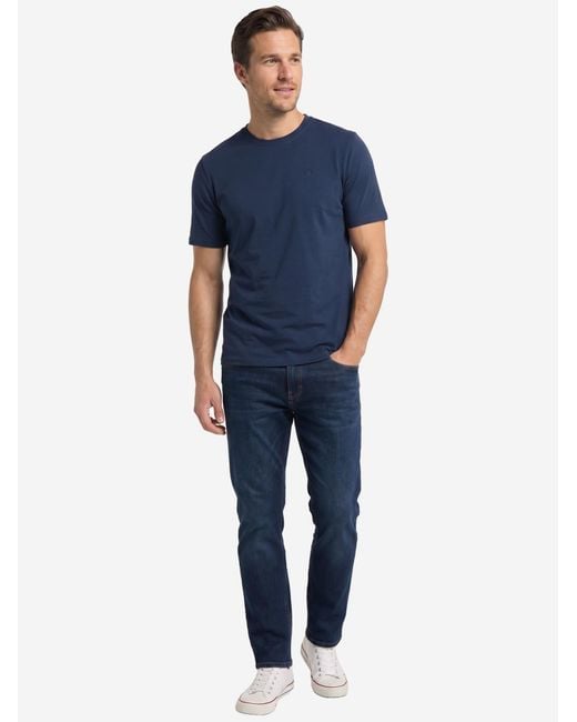 Redmond Shirt Basic in Blue für Herren