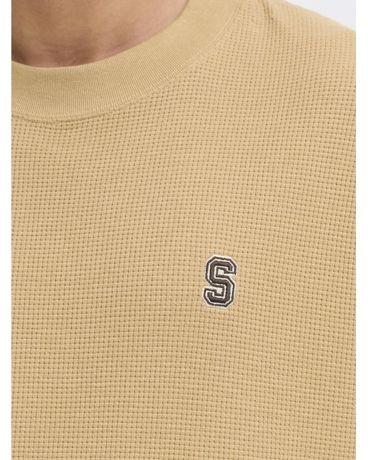 Solid Rundhalsshirt Sdraul in White für Herren