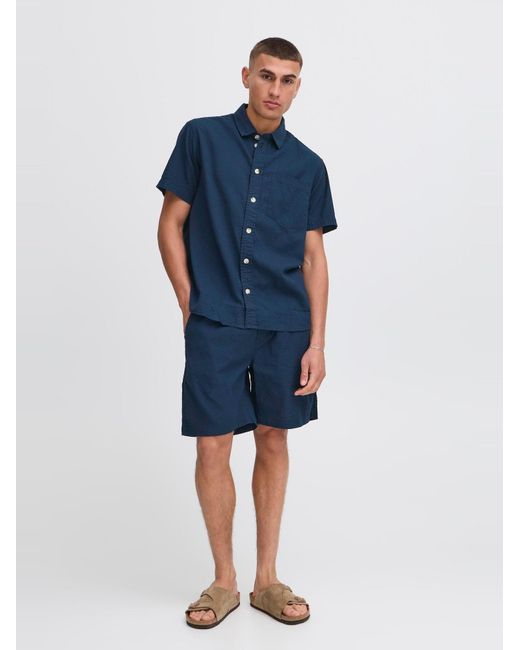 Solid Hemd Sdpalle in Blue für Herren