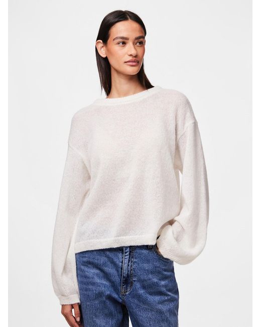 Pieces White Pullover Pcida