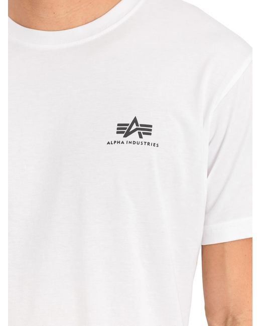 Alpha Industries Shirt Basic Small Logo in White für Herren