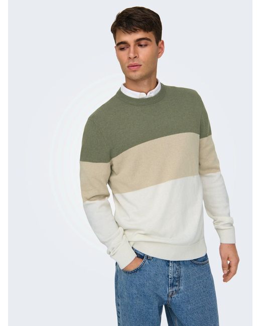 Only & Sons Pullover Onsrex in Green für Herren