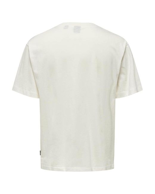 Only & Sons T-shirt 'monte' in White für Herren