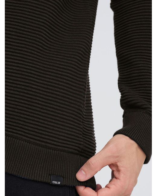 Solid Strickjacke Valencia in Black für Herren