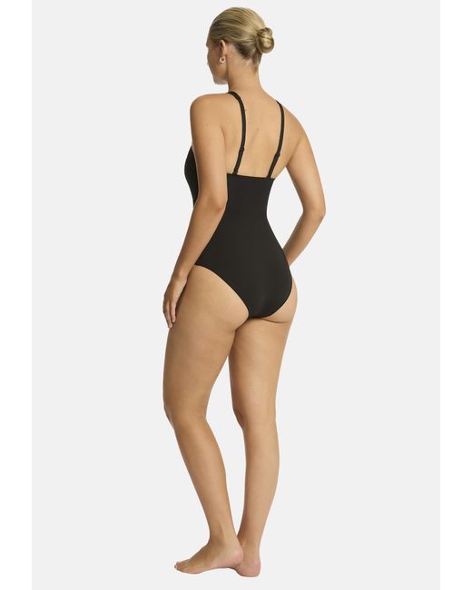 Sea Level Black Badeanzug Essentials