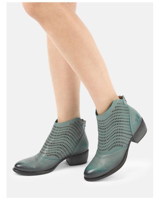 Felmini Green Ankle Boots