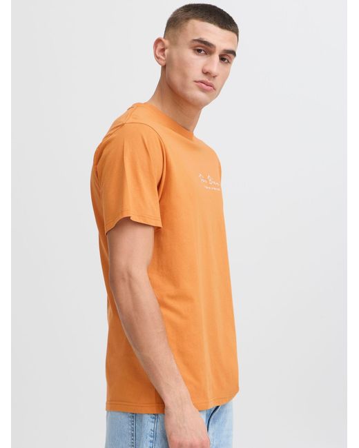 Solid Rundhalsshirt Sdpedro in Orange für Herren