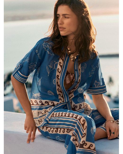 Next Blue Bluse