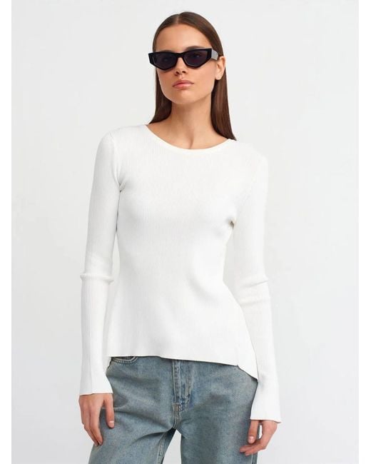 Dilvin White Pullover Pullover