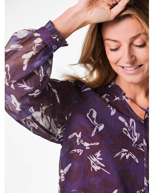 Goldner Purple Bluse