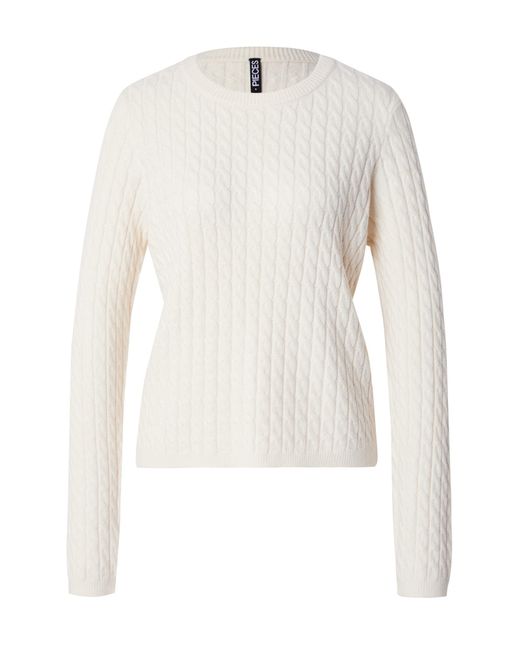 Pieces White Pullover Pcfia