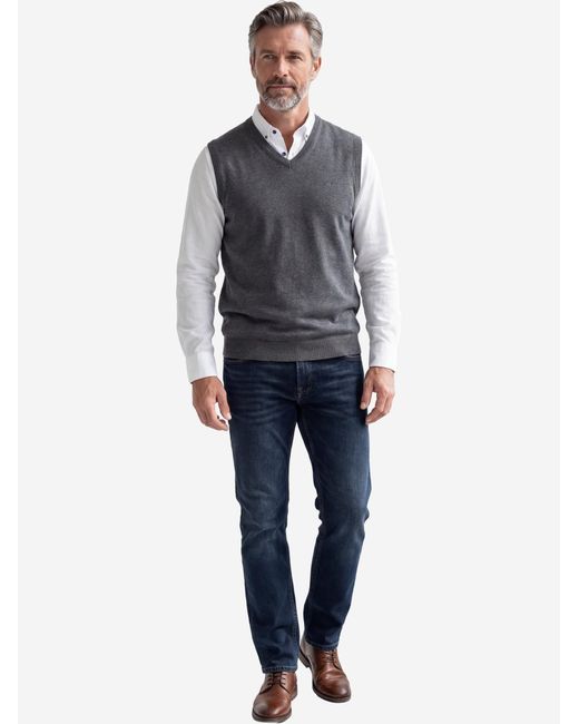 Redmond Pullover Basic in Blue für Herren