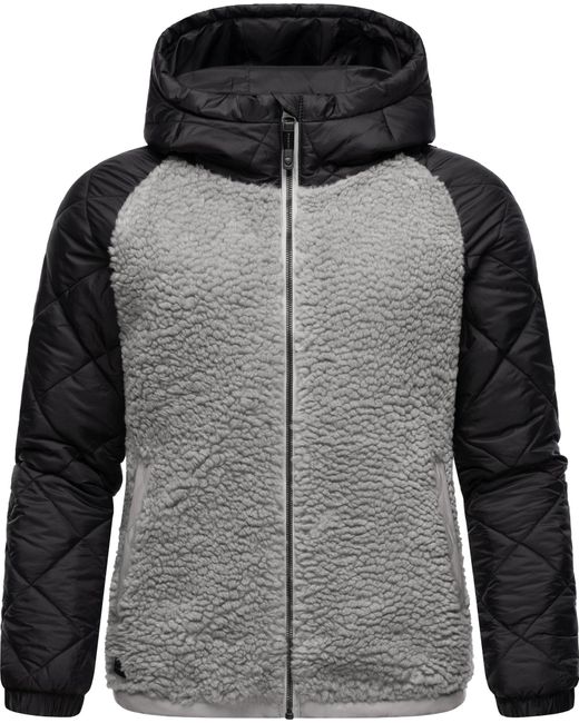 Ragwear Black Fleecejacke 'Leeloo'