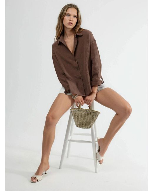 Busem Brown Bluse