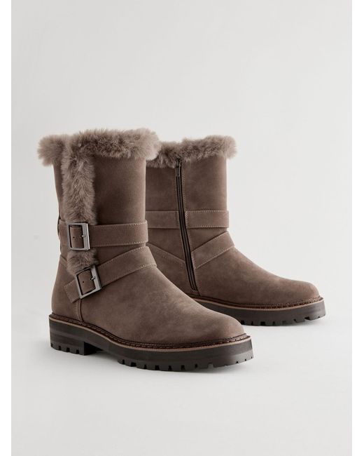 Next Brown Stiefelette