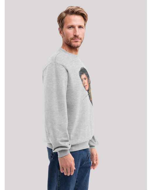 F4NT4STIC Sweatshirt Tv Times Pop Star David Bowie 1977 in Gray für Herren