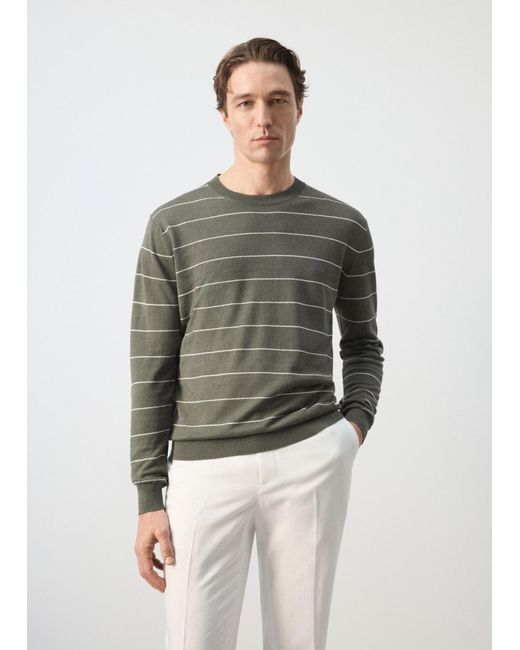 Mango Pullover Castor in Green für Herren