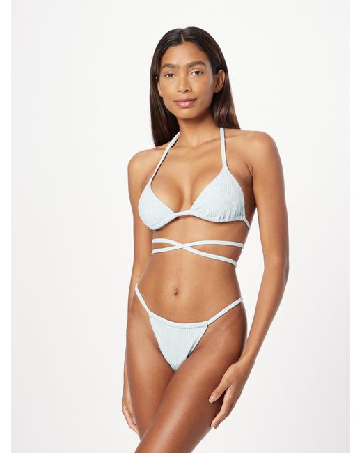 Solid & Striped White Bikinihose