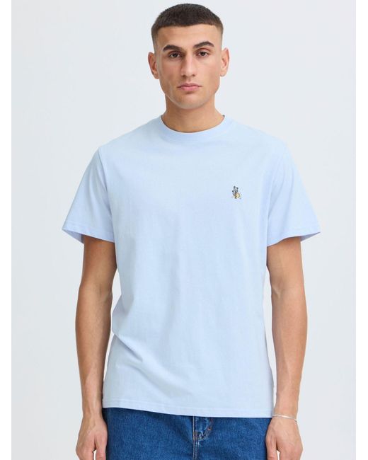 Solid Rundhalsshirt Sduwe in Blue für Herren