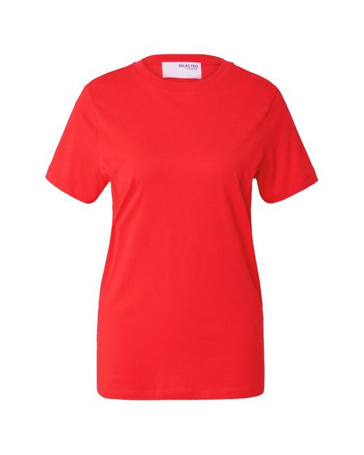 SELECTED Red T-shirt 'my essential'
